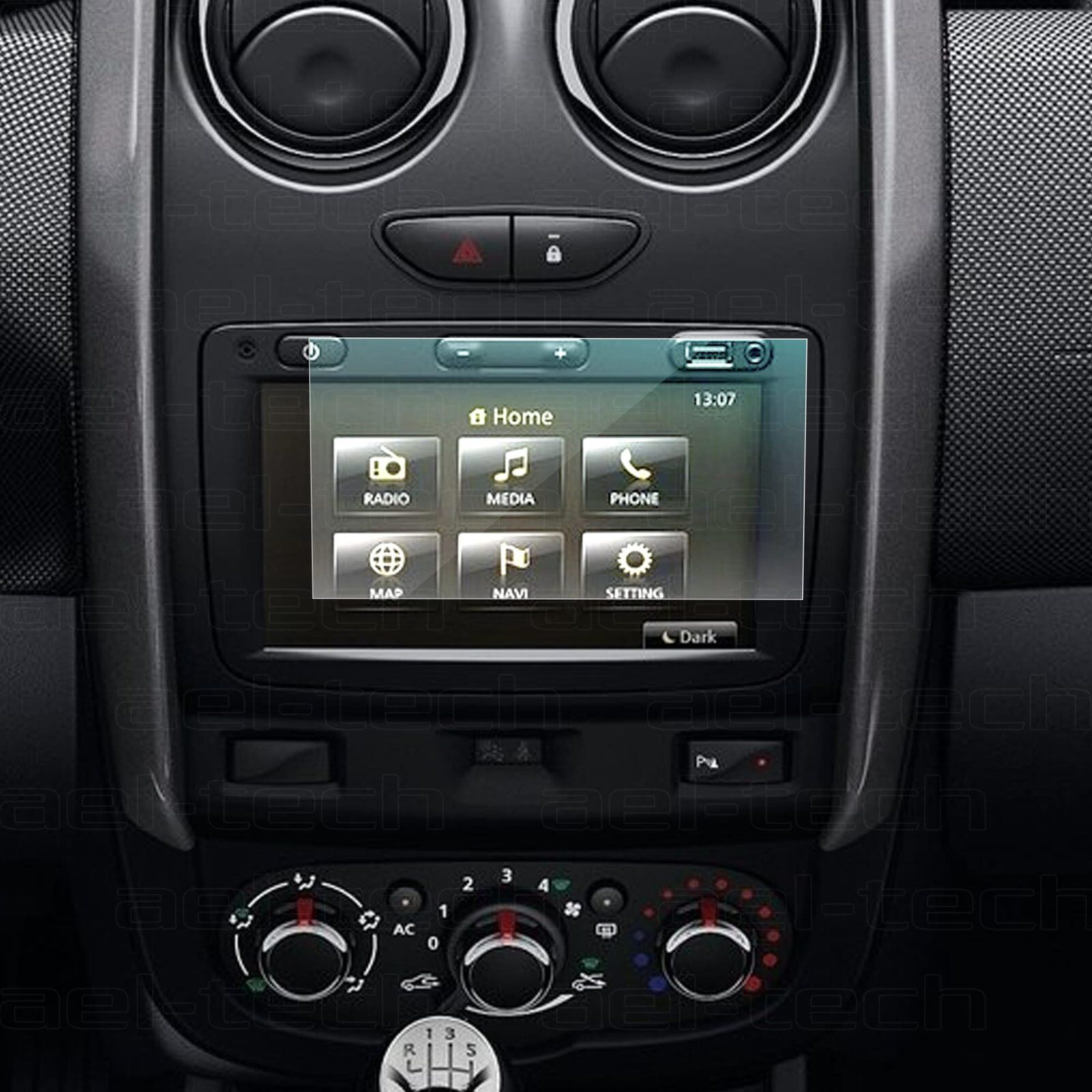 Dacia Duster Uyumlu 7 İnç Navigasyon 9H Nano Ekran Koruyucu