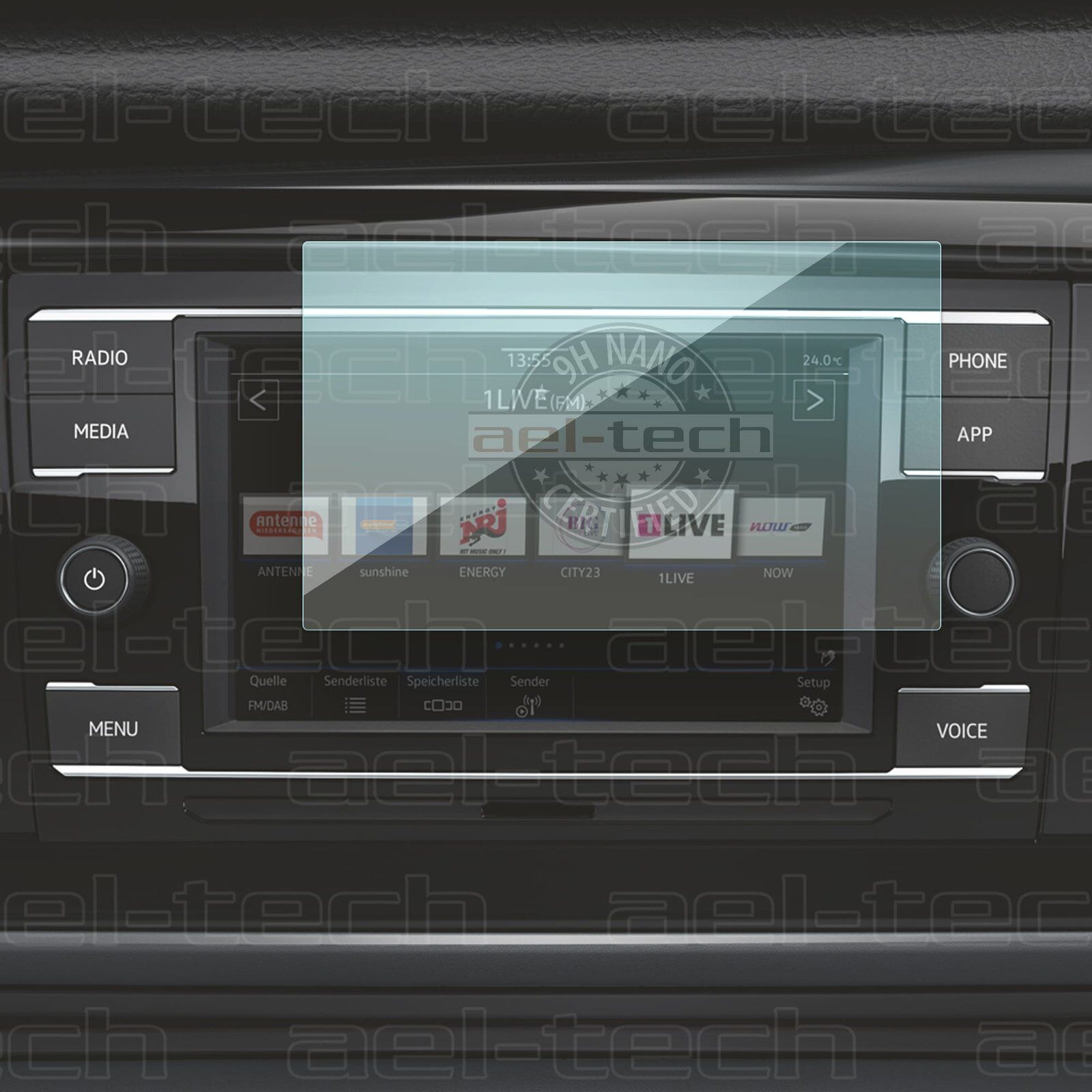 Volkswagen Golf Uyumlu 7 İnç Multimedya 9H Nano Ekran Koruyucu