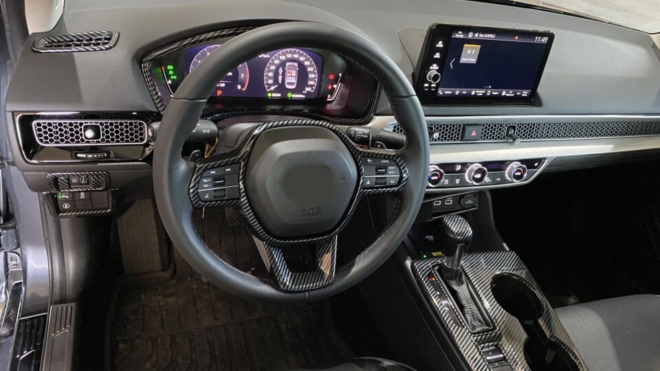 CIVIC FE1 2022 IÇIN UYUMLU  KONTROL PANEL KAPLAMA SETI - KARBON