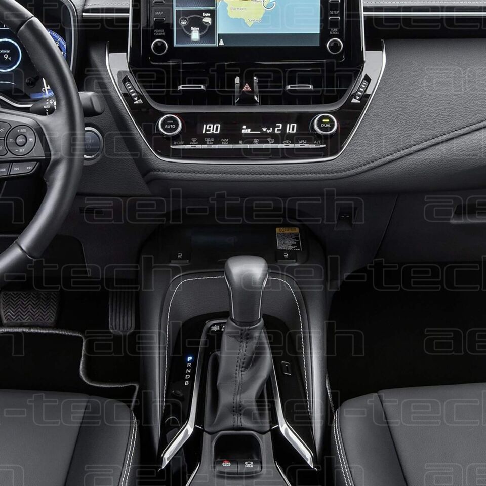 Toyota Corolla Uyumlu Klima Gösterge Vites Etrafı ve Kolçak altı Piano Black Tpu Koruyucu