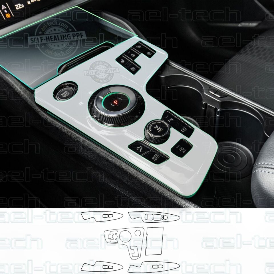 Kia Sportage Prestige Uyumlu Vites Etrafı Kapı kolu Şarj Ünitesi Piano Black TPU Koruyucu 6 lı set