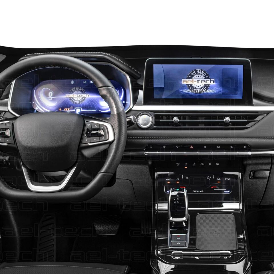 Chery Tiggo 7 Pro Comfort uyumlu vites etrafı Piano Black TPU koruma 2023