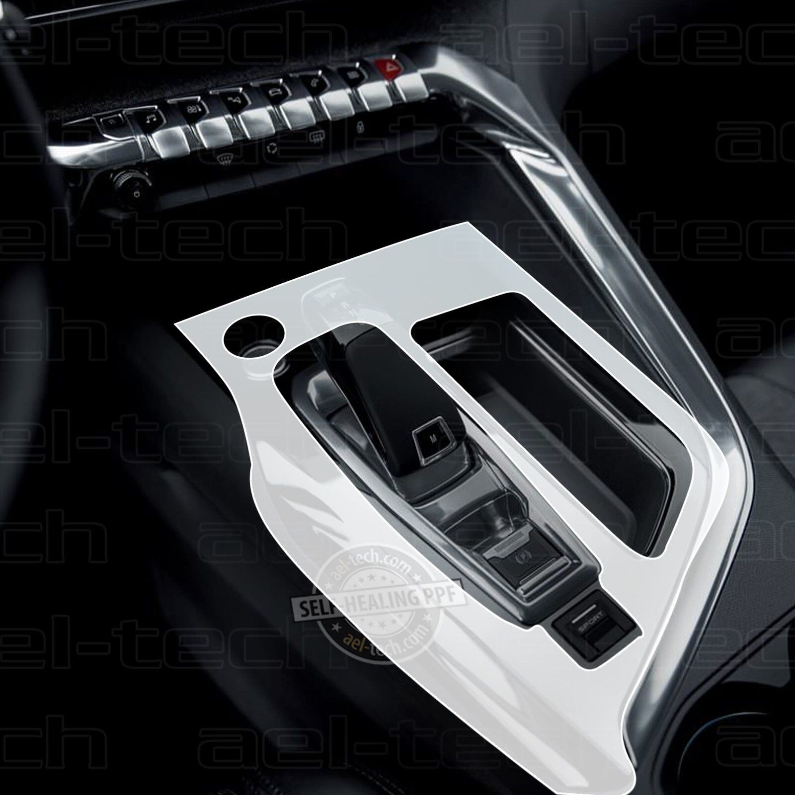 Peugeot 3008 Allure Piano Black Joystick Vites Orta Konsol Uyumlu Nano Koruyucu