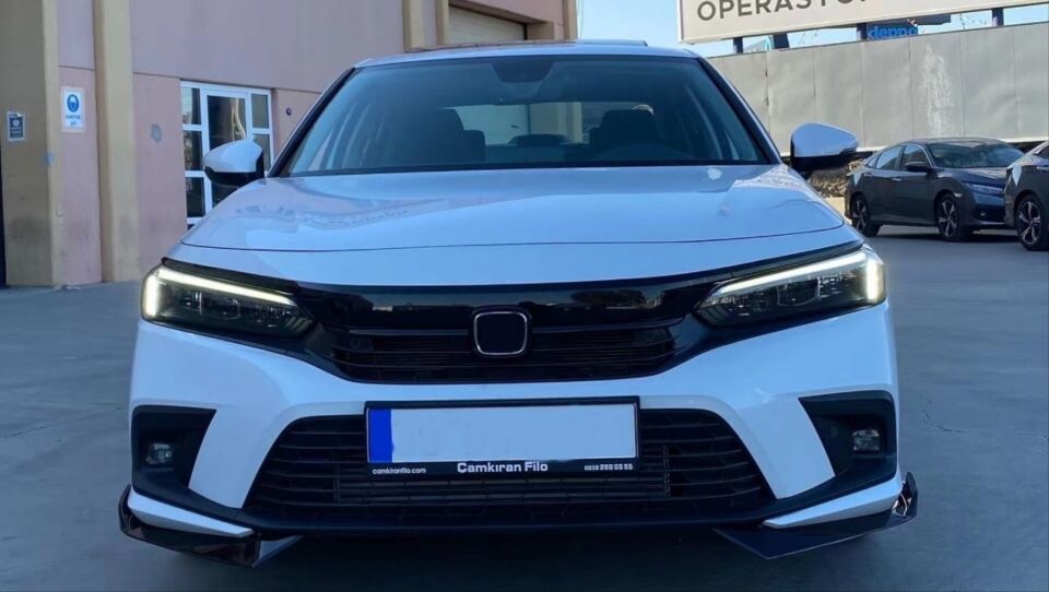 CIVIC FE1 2022 IÇIN UYUMLU  PANJUR KAPLAMA - PIANO BLACK 3 PARÇA