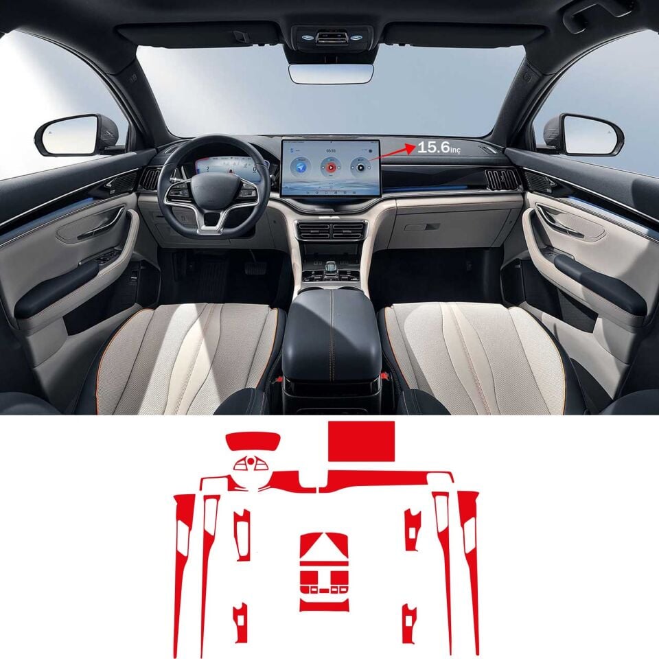 BYD Seal Udm 2025 Uyumlu 15.6'' Navigasyon,Dijital Gösterge,Piano Black koruyucu