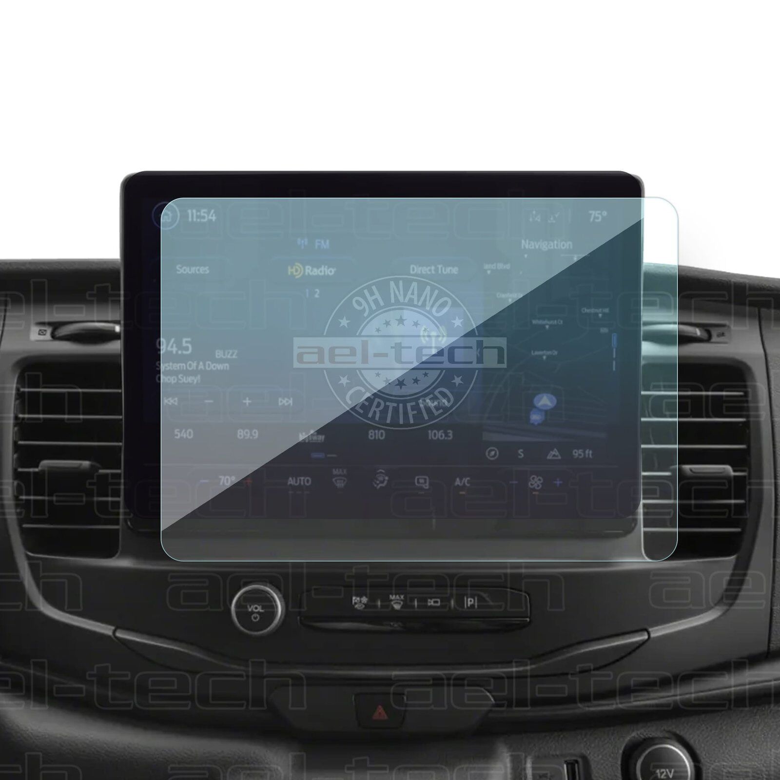 Ford E-Transit Uyumlu 12 İnç Navigasyon 9H Nano Ekran Koruyucu