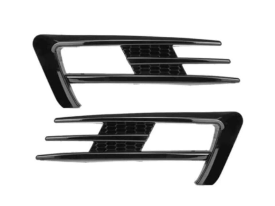 GOLF 7 2012-2016 IÇIN UYUMLU GTI ÖN TAMPON BIÇAKLARI - PIANO BLACK