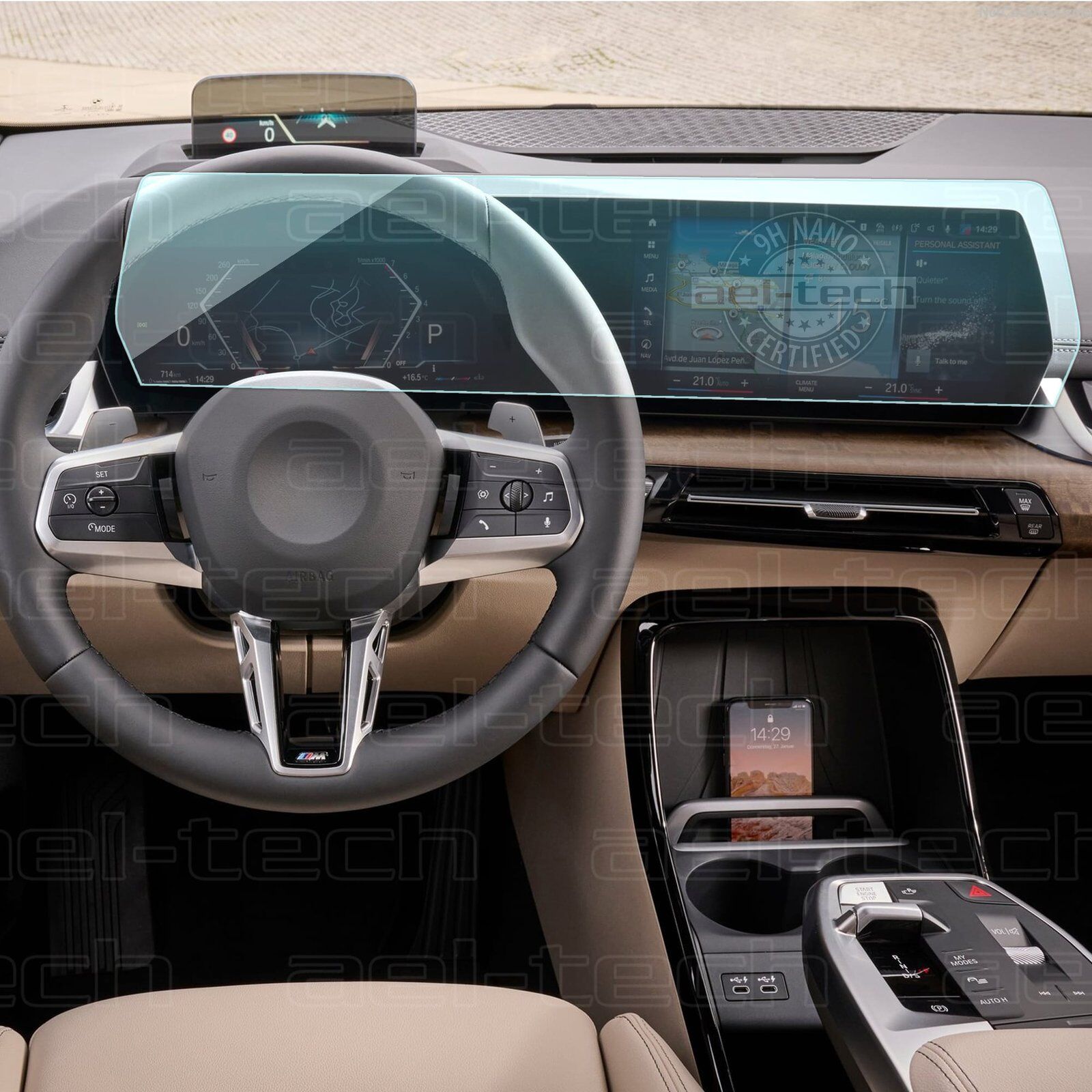 BMW 2 Seri Active Tourer Uyumlu Dijital Gösterge ve Navigasyon 9H Nano Ekran Koruyucu