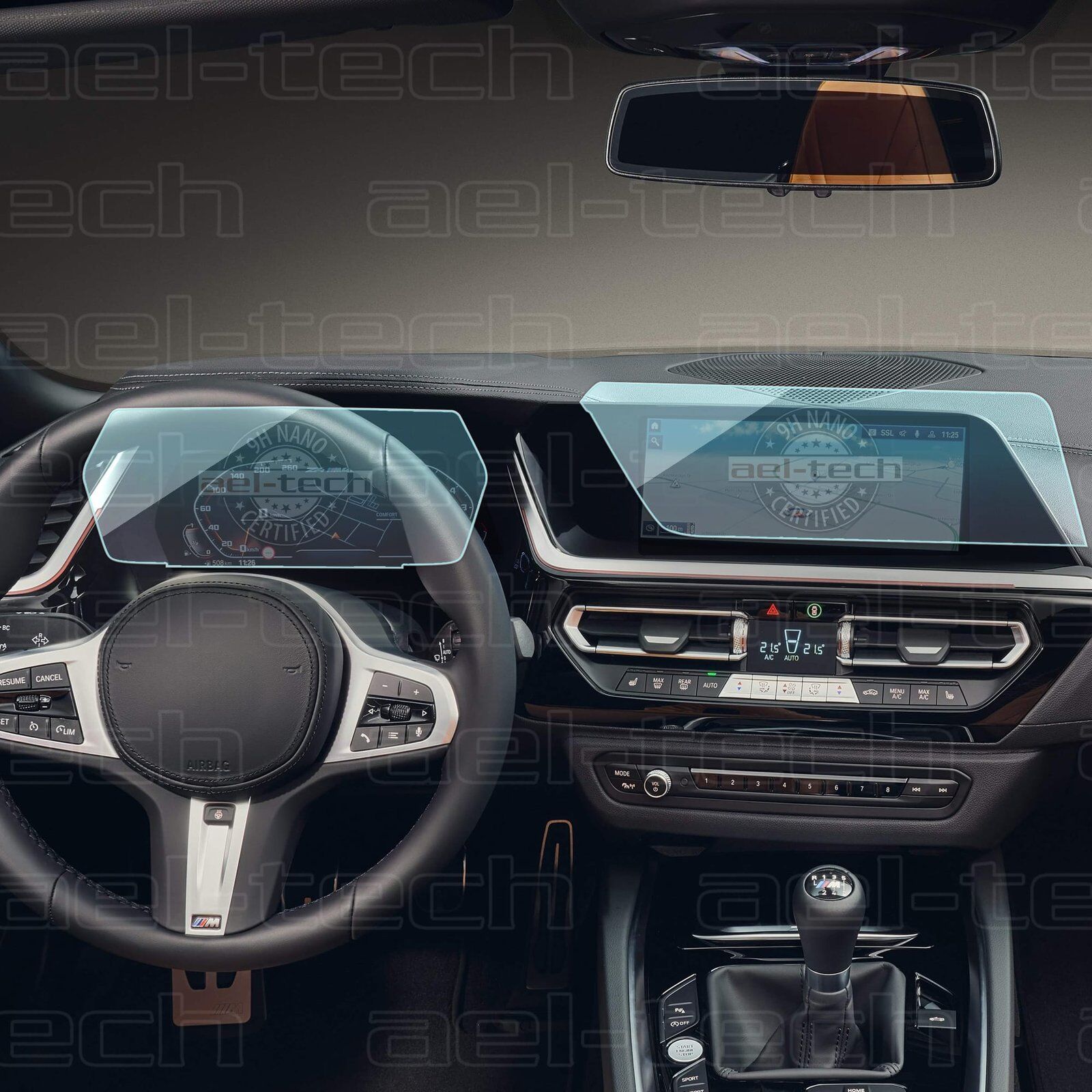 BMW Z4 Uyumlu Dijital Gösterge ve Navigasyon 9H Nano Ekran Koruyucu 2 li Set