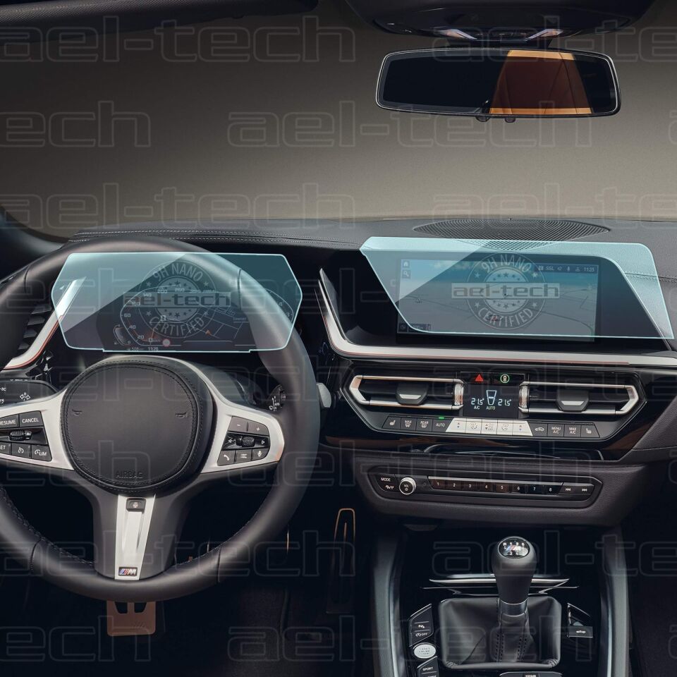 BMW Z4 Uyumlu Dijital Gösterge ve Navigasyon 9H Nano Ekran Koruyucu 2 li Set