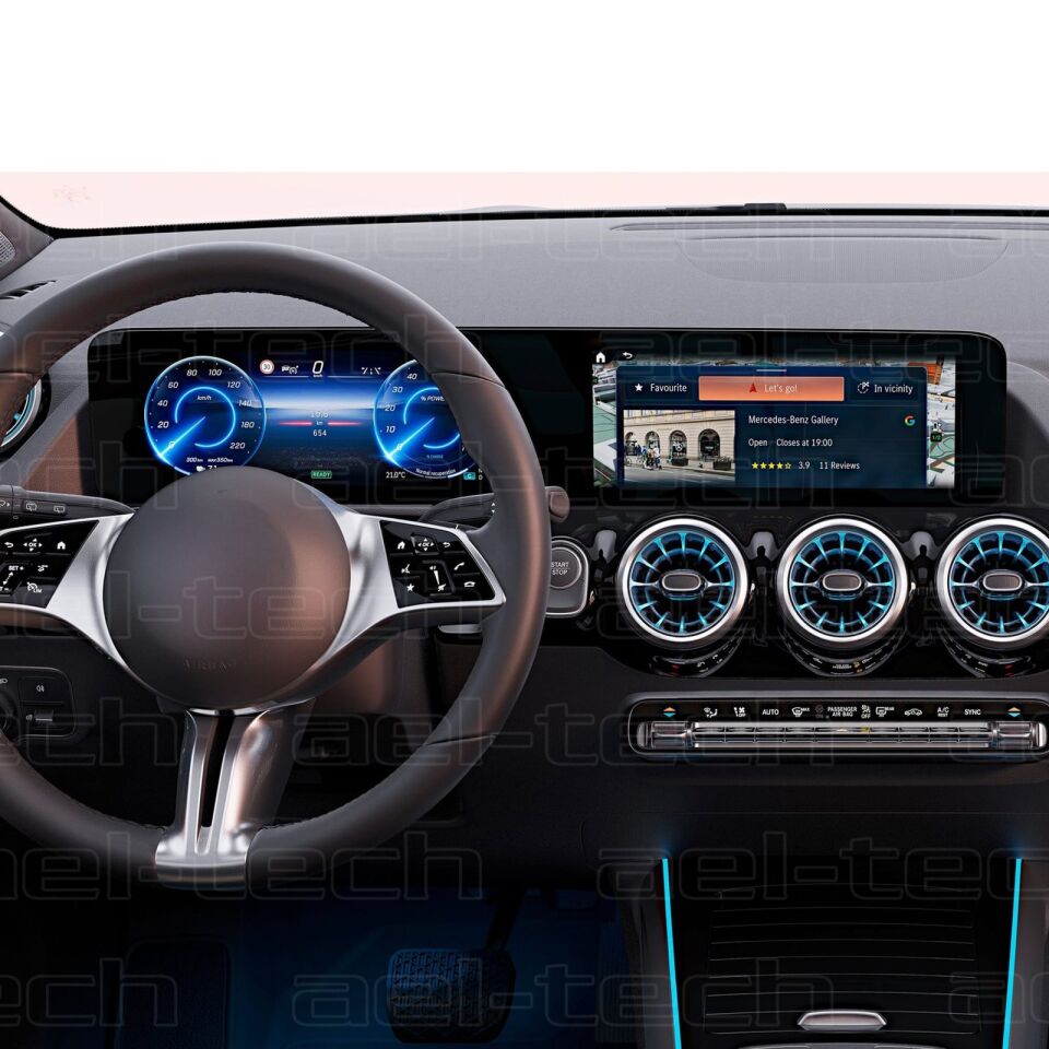 Mercedes EQA Uyumlu Navigasyon ve Dijital Gösterge 9H Nano Ekran Koruyucu
