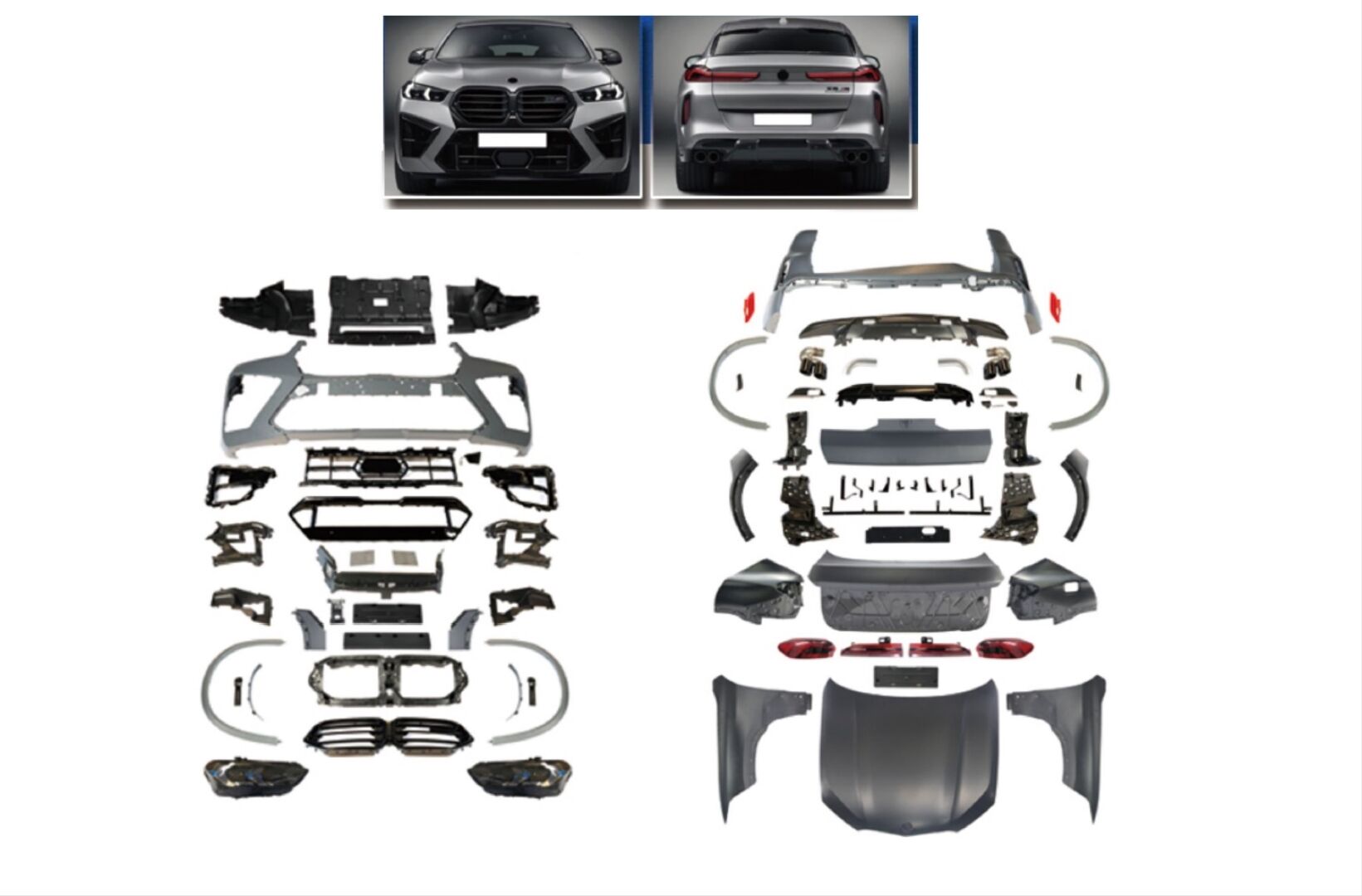 E71 X6 İÇİN G06  X6M FACELIFT BODY KIT