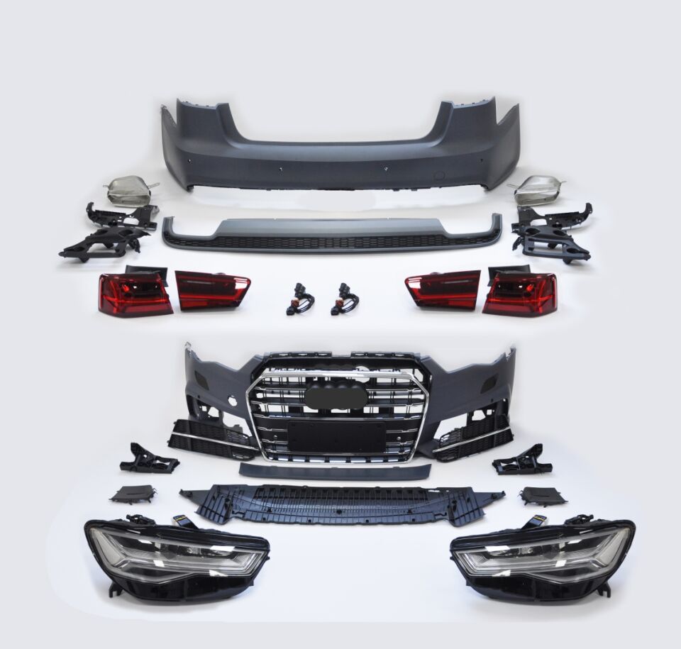 2012-2014 A6 İÇİN 2015-2018 S6 FACELIFT FULL SET  ( ÖN - ARKA TAMPON - FAR - STOP -DİFÜZÖR)