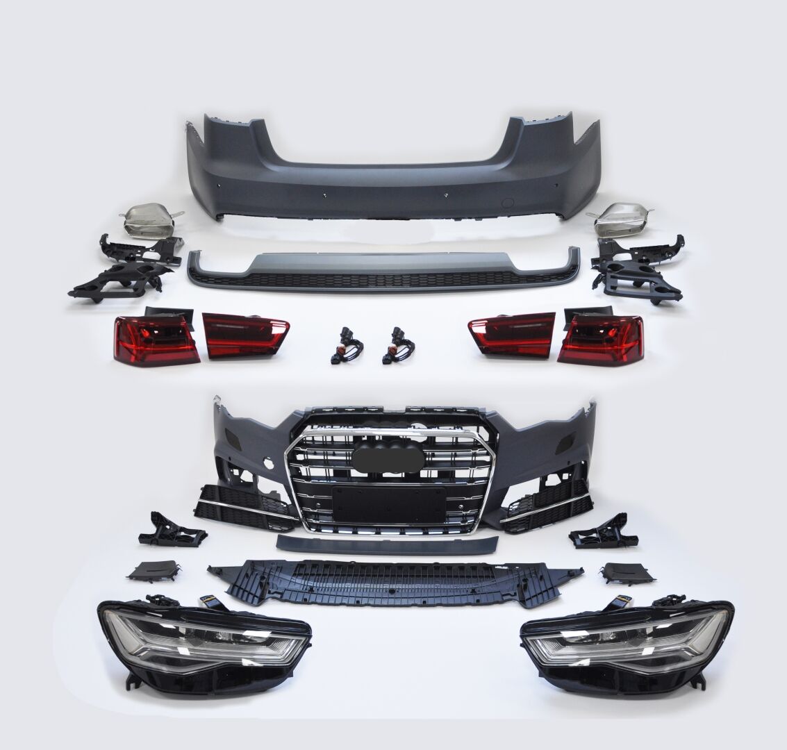 2012-2014 A6 İÇİN 2015-2018 S6 FACELIFT FULL SET  ( ÖN - ARKA TAMPON - FAR - STOP -DİFÜZÖR)