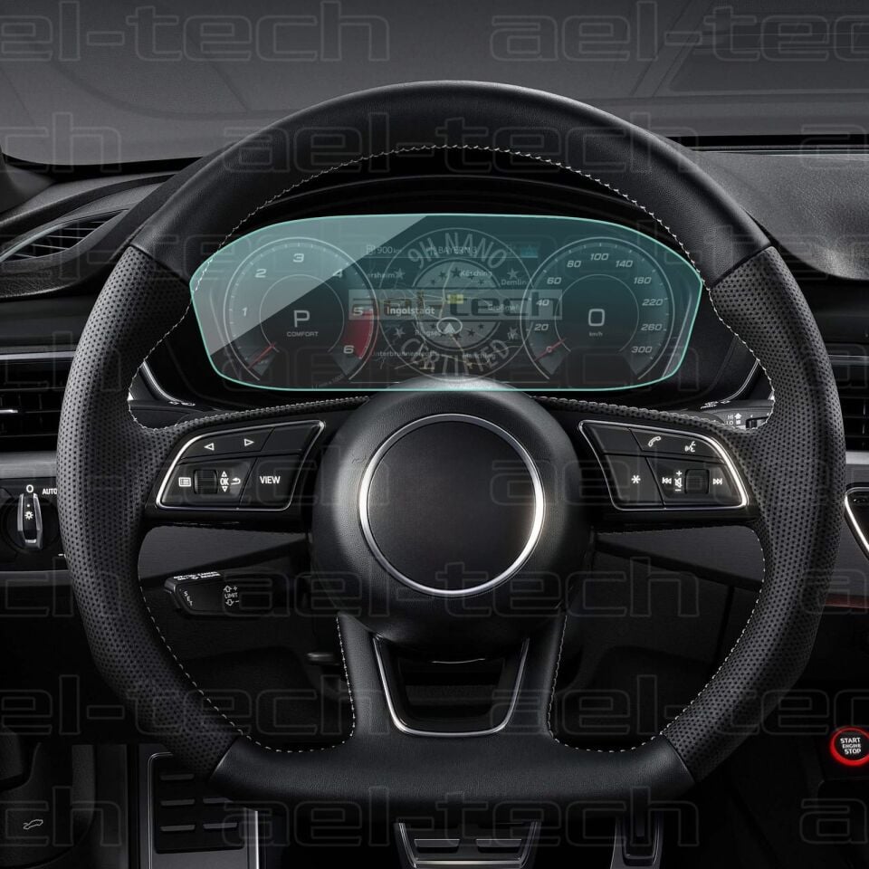 Audi A4 Uyumlu Dijital Gösterge 9H Nano Ekran Koruyucu