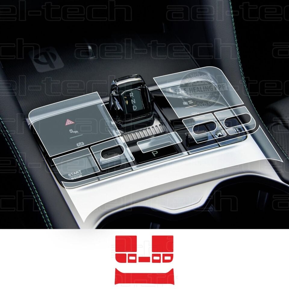 BYD Seal U Dm-i Uyumlu Vites Etrafı Piano Black TPU koruyucu 8 li Set