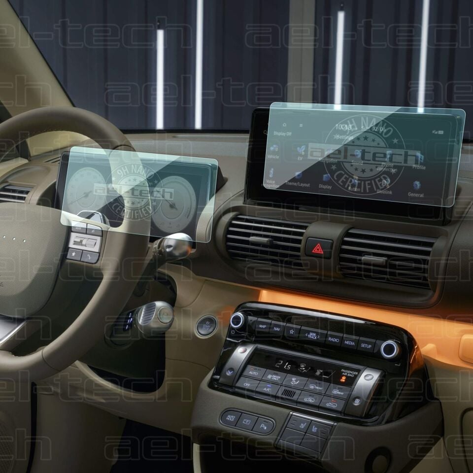 Hyundai İnster Uyumlu Navigasyon ve Dijital Gösterge 9H Nano Ekran Koruyucu 2li Set