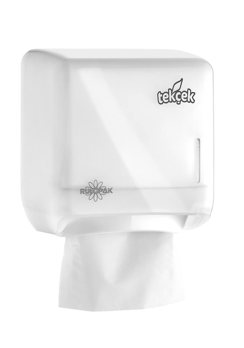 Rulopak Tekçek MiniTuvalet Kağıdı Dispenseri Transparan Beyaz