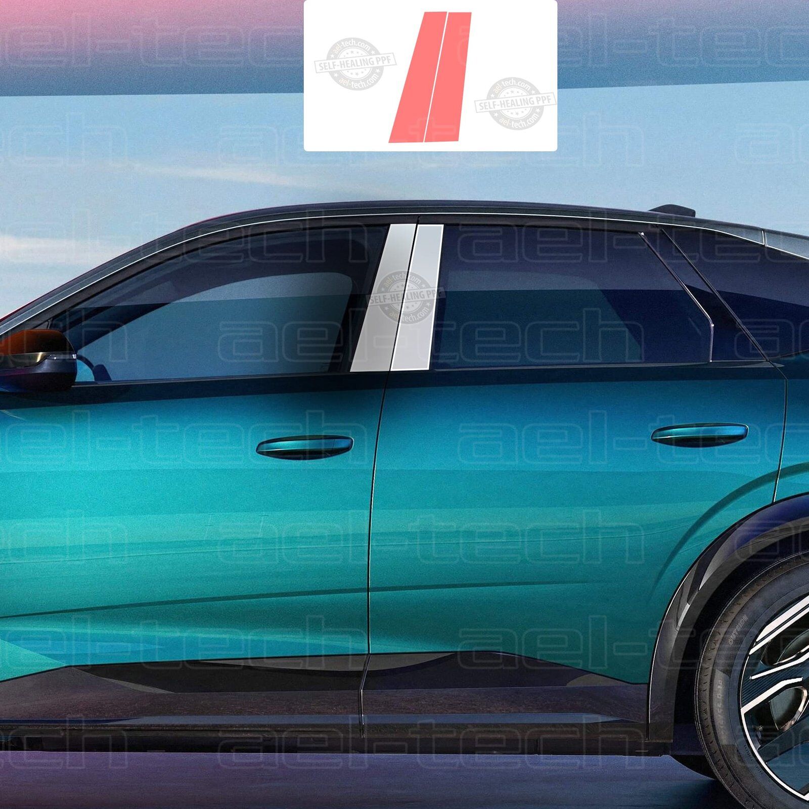 Peugeot 3008 Uyumlu Yan Çıta Tpu Koruyucu 4'lü Set