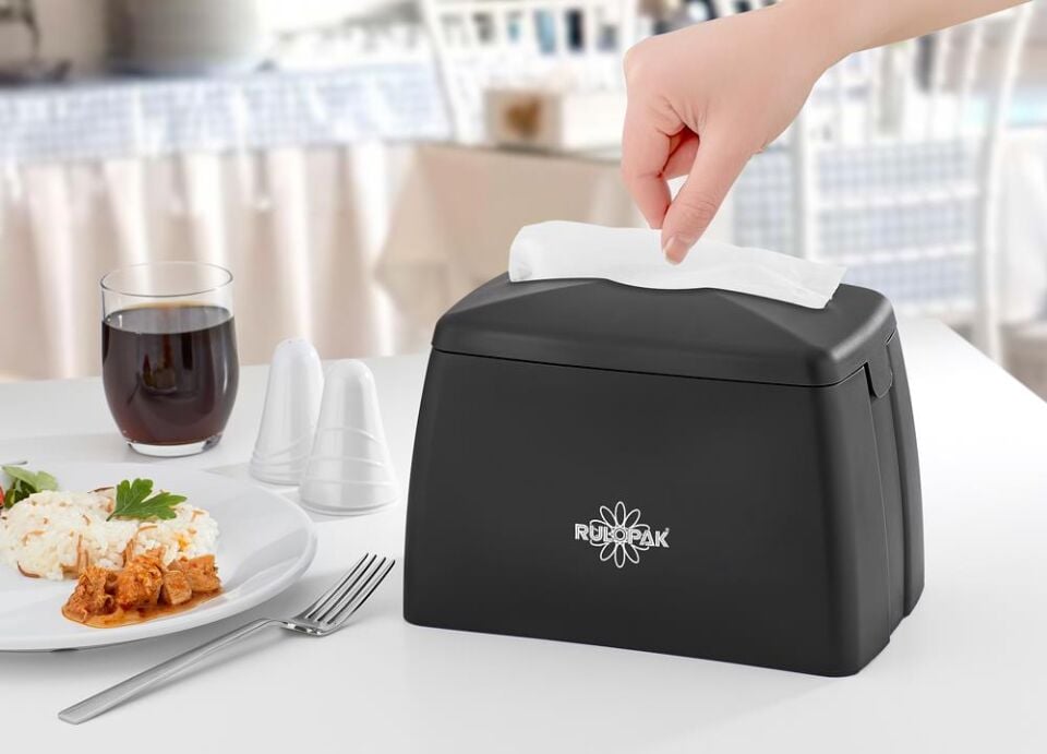 Rulopak Tekçek Maxi Peçete Dispenseri Siyah