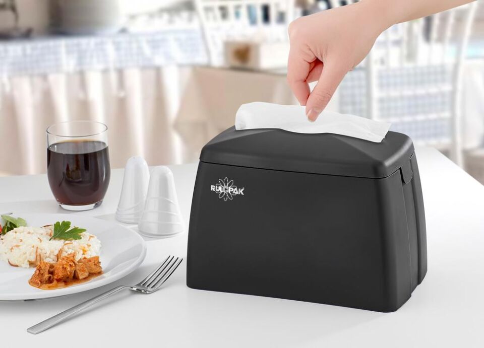 Rulopak Tekçek Maxi Peçete Dispenseri Siyah