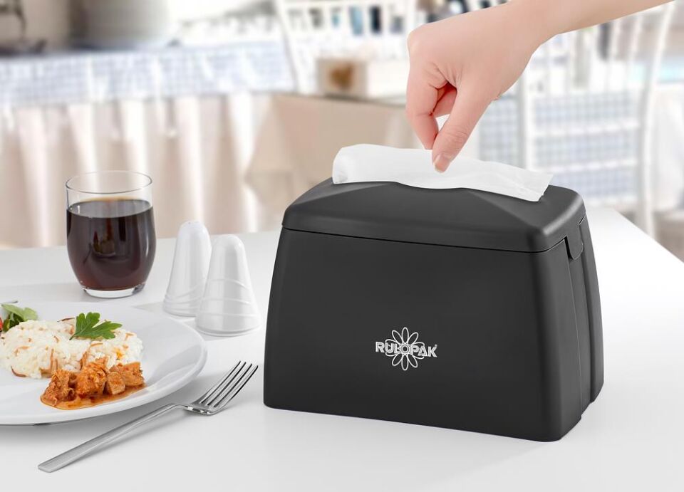 Rulopak Tekçek Maxi Peçete Dispenseri Siyah