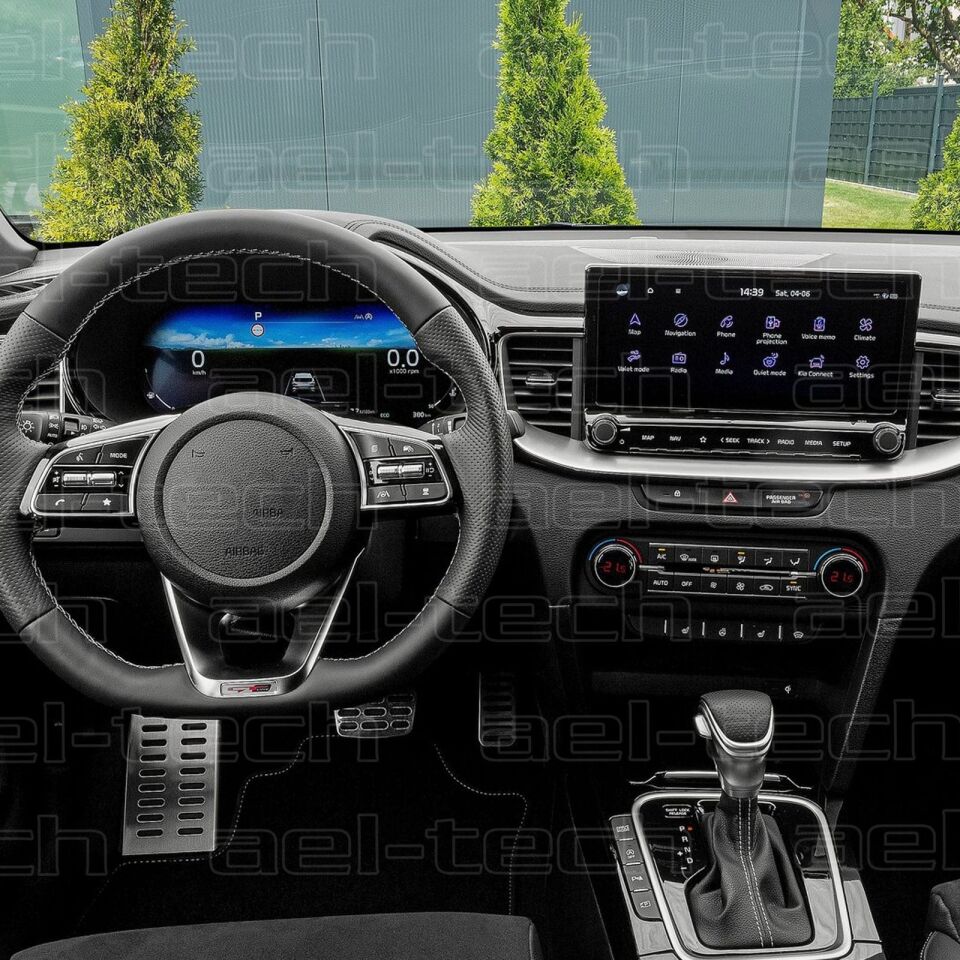 Kia X Ceed Uyumlu Navigasyon ve Dijital Gösterge 9H Nano Ekran Koruyucu 2'li Set