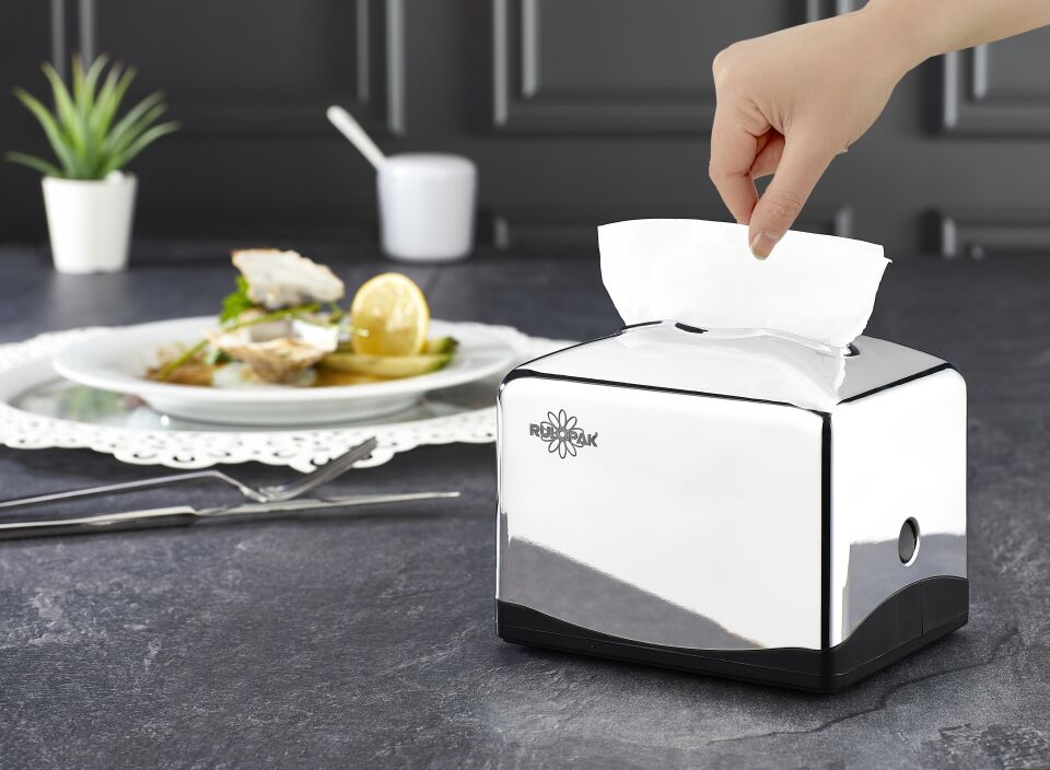 Rulopak Tekçek Mini Peçete Dispenseri Krom