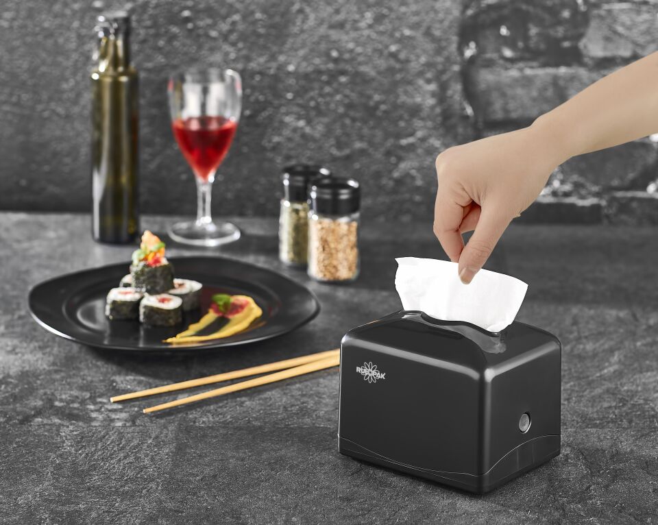 Rulopak Tekçek Mini Peçete Dispenseri Siyah