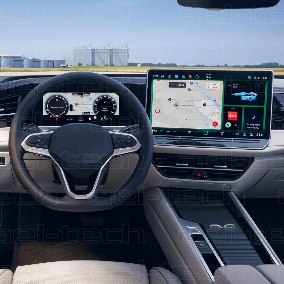 Volkswagen Passat Uyumlu 10 inç Dijital Gösterge ve 15inç Navigasyon 9H Nano Ekran Koruyucu 2 li Set