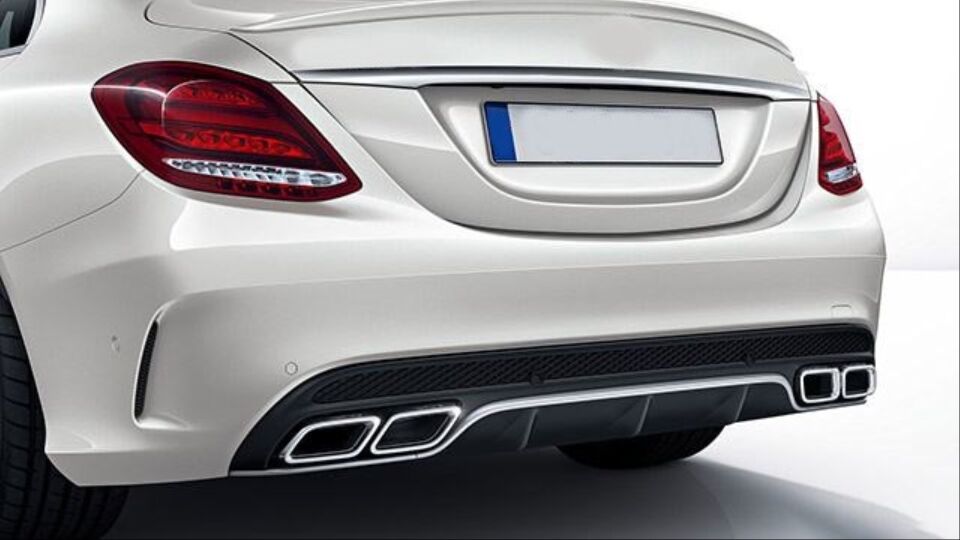 W205 C SERISI IÇIN SILVER DIFÜZÖR & EGZOZ SETI (AMG SEDAN) (KROM TRİM)