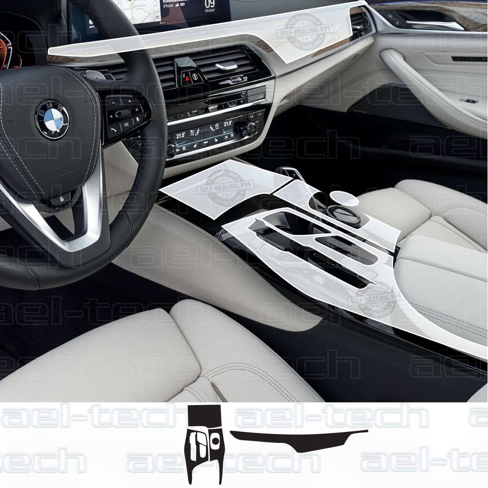 Bmw 5 Seri 2023 Uyumlu Piano Black Tpu Koruyucu 4 lü set
