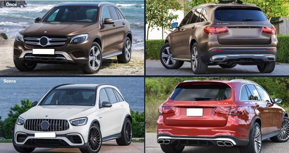 X253 GLC 2016-2019 IÇIN UYUMLU 2020+  FACELIFT BODY KIT (DÖNÜSÜM)