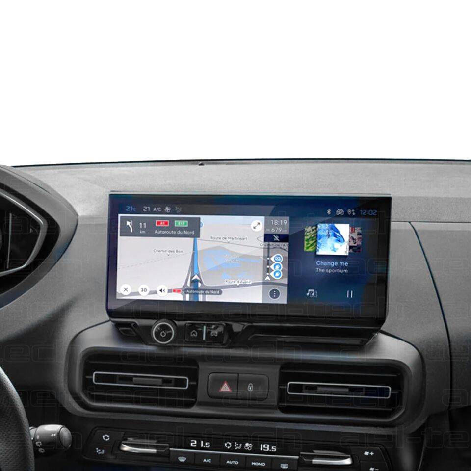 Peugeot Berlingo 2024-2025 Uyumlu 10 İnç Navigasyon 9H Nano Ekran Koruyucu