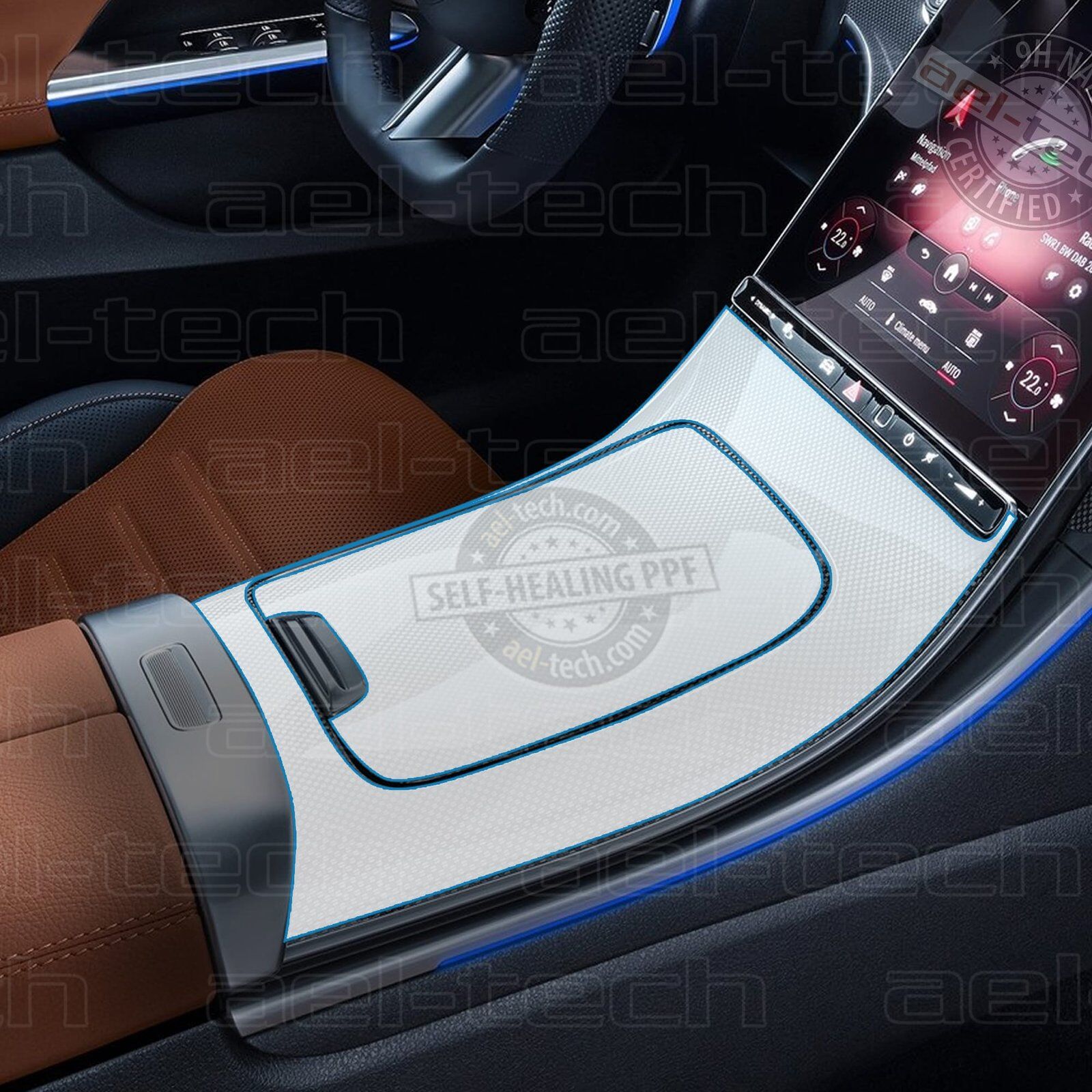 Mercedes C Seri Orta konsol uyumlu TPU Koruyucu