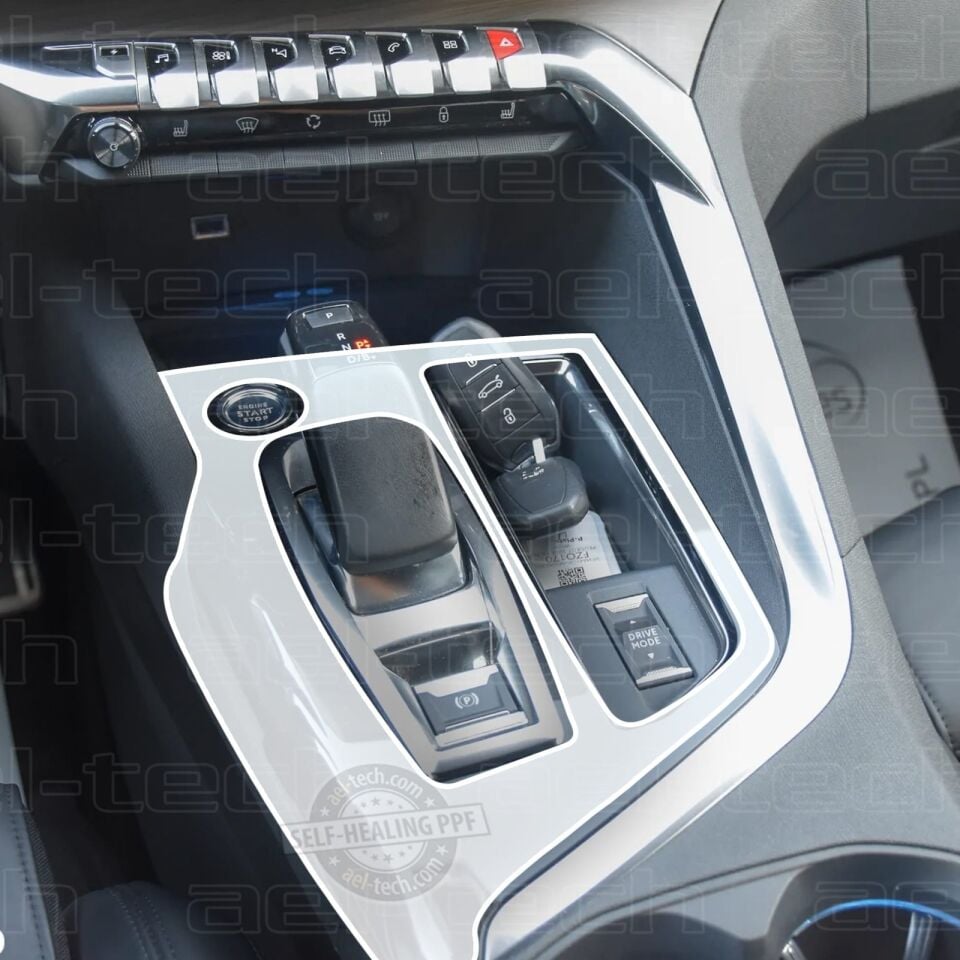 Peugeot 3008 Gt Piano Black Joystick Vites Orta Konsol Uyumlu Tpu Koruyucu