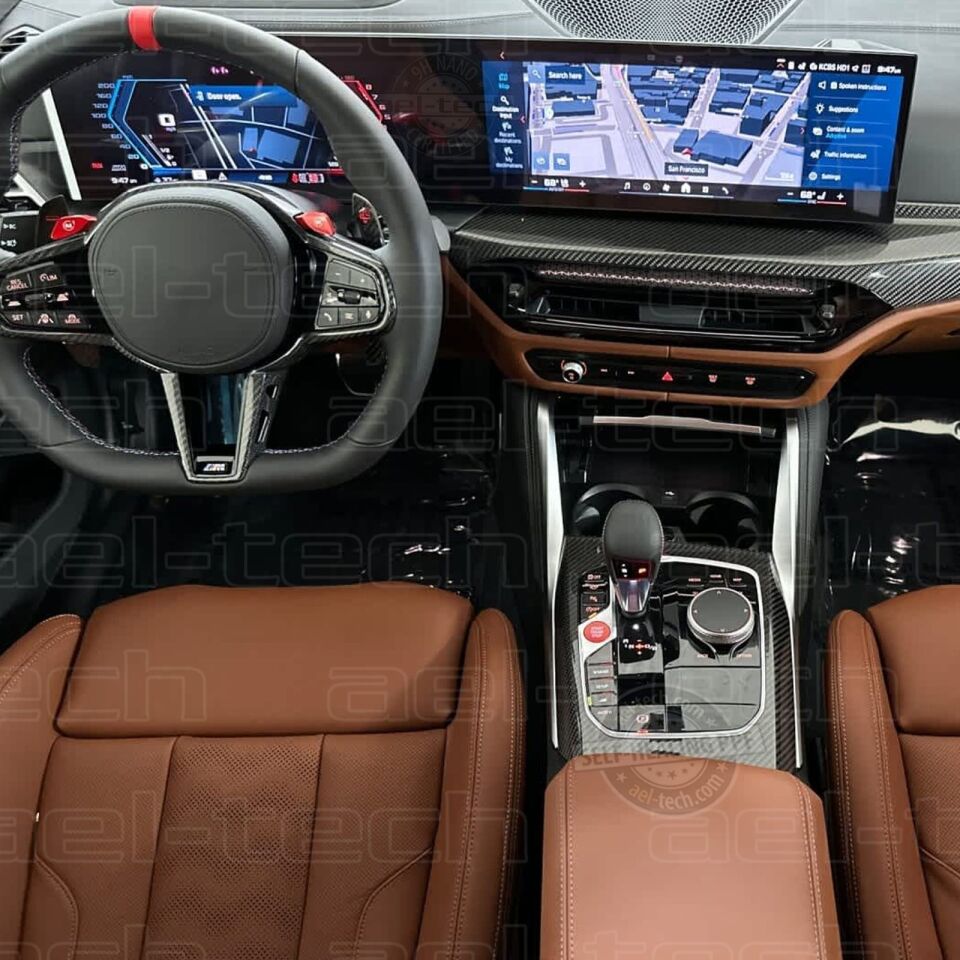 Bmw M3 Compitetion Uyumlu Navigasyon,Dijital Gösterge ve Vites Etrafı Nano ve Piano Black 9H Tpu Koruyucu 2 li set