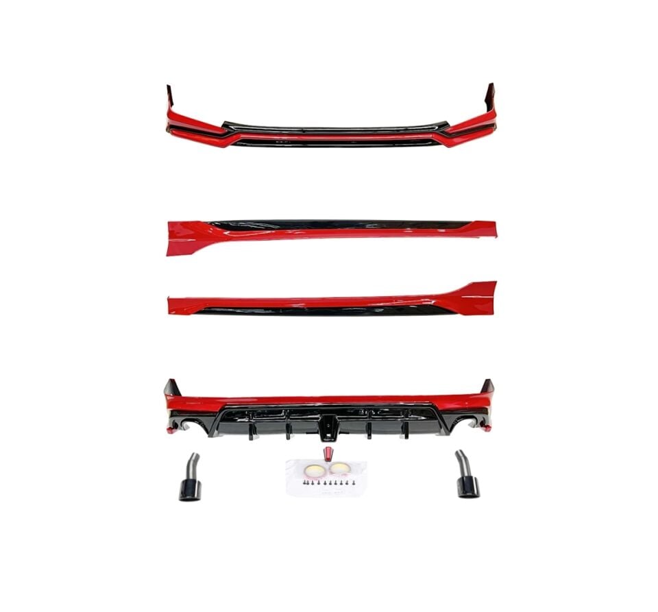 CIVIC FE1 2021+ IÇIN UYUMLU  BODY KIT (EGZOZ DAHİL)