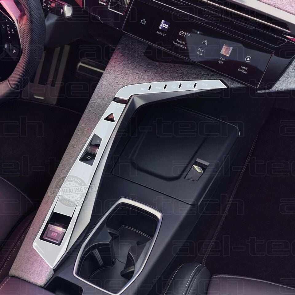 Peugeot 3008 Uyumlu Vites Etrafı Piano Black TPU Koruyucu 2 li Set 2025