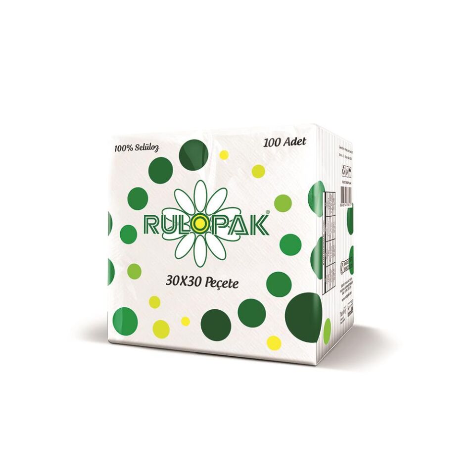 Rulopak Peçete 30x30 100'lü Paket 24 Adet