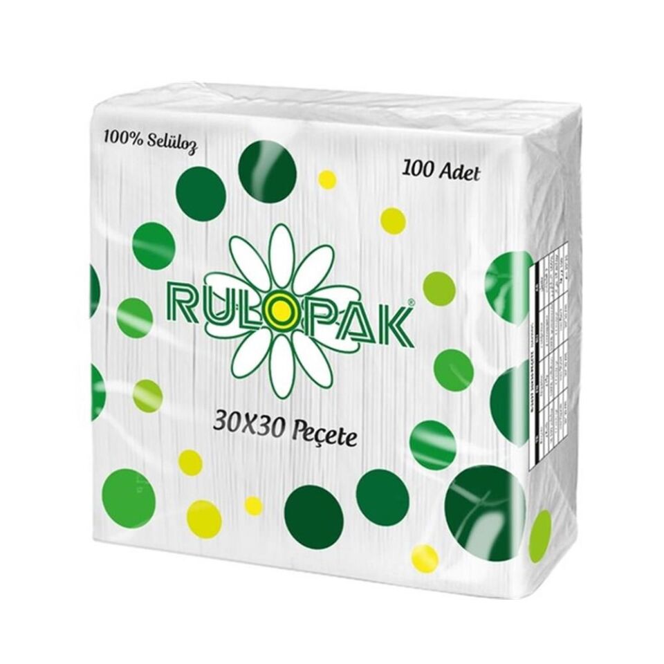 Rulopak Peçete 30x30 100'lü Paket 24 Adet