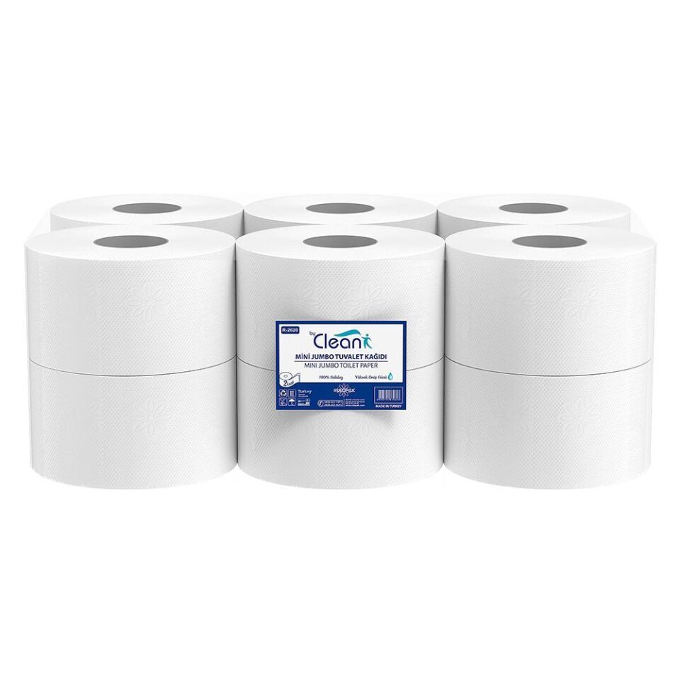 Rulopak By Clean Mini Jumbo Tuvalet Kağıdı 2 Katlı 12'Li Paket 3,5 Kg