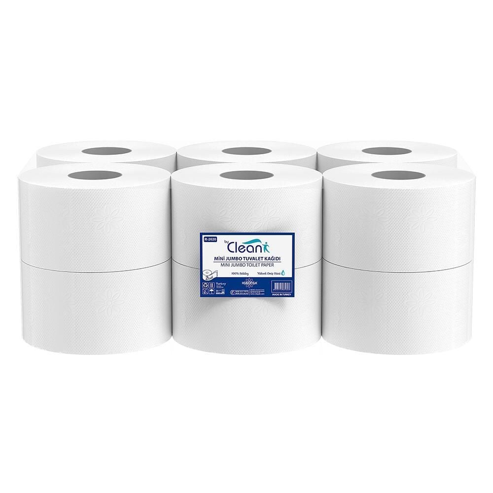 Rulopak By Clean Mini Jumbo Tuvalet Kağıdı 2 Katlı 12'Li Paket 3,5 Kg