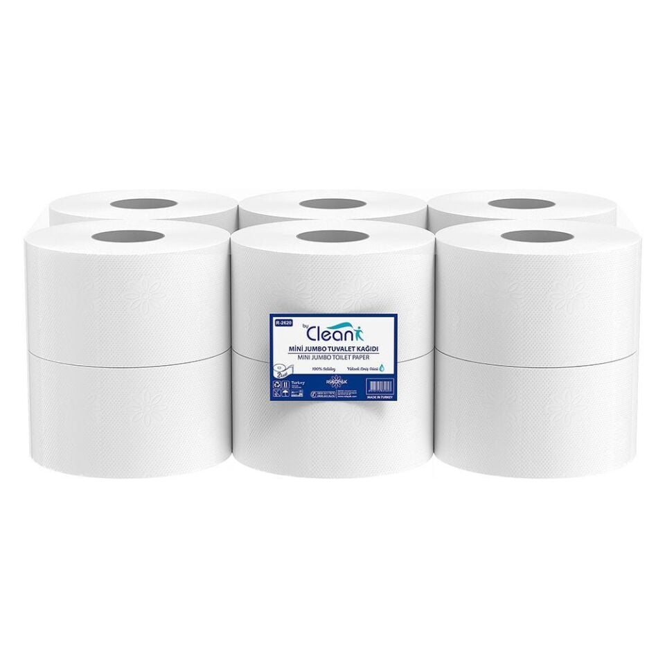 Rulopak By Clean Mini Jumbo Tuvalet Kağıdı 2 Katlı 12'Li Paket 3,5 Kg