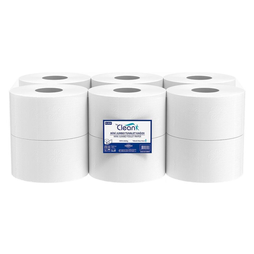 Rulopak Mini Jumbo Tuvalet Kağıdı 2 Katlı 12'Li Paket 4 Kg