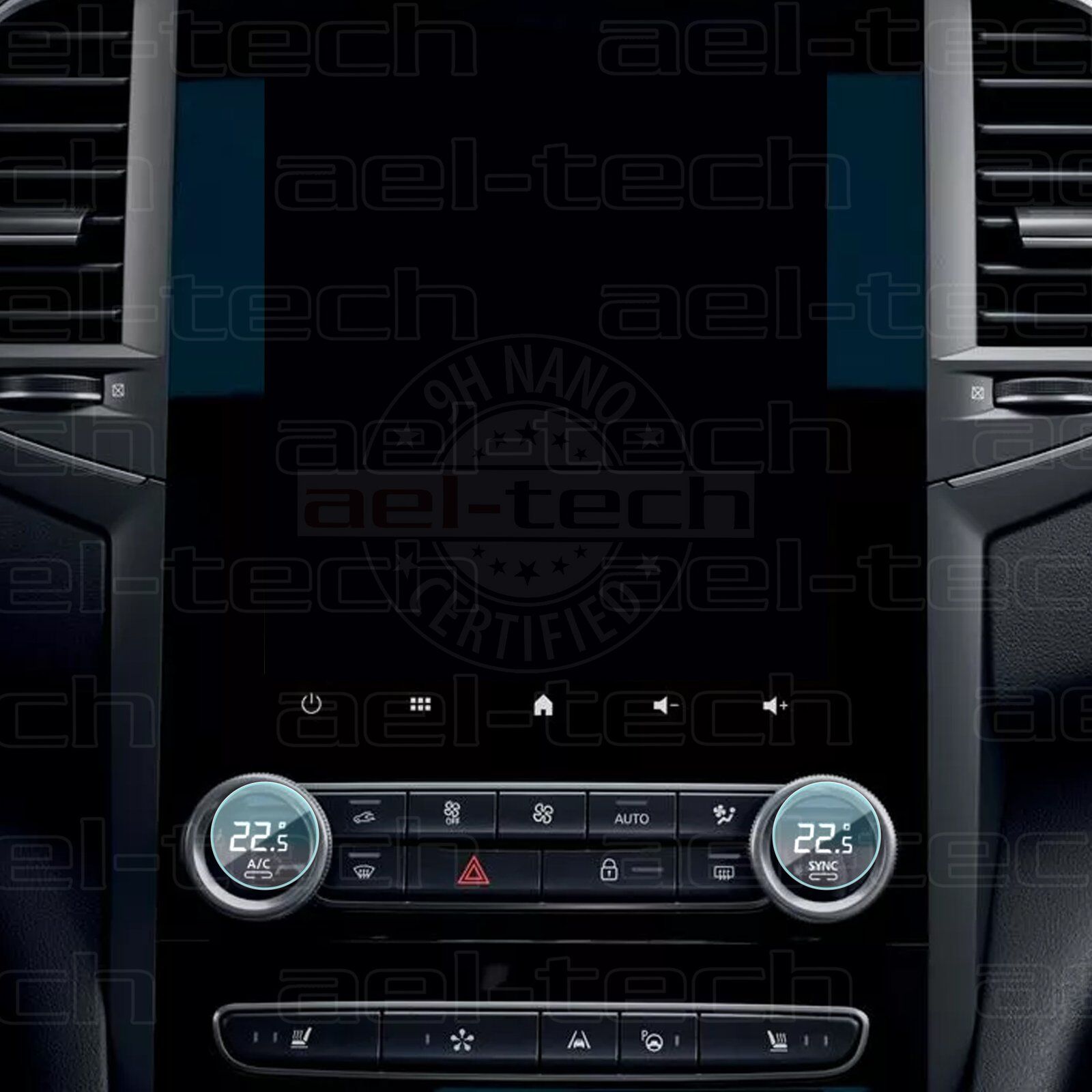 Renault Megane 4 Uyumlu Dijital Klima Gösterge Üstü 9H Nano Ekran Koruyucu 2'li set