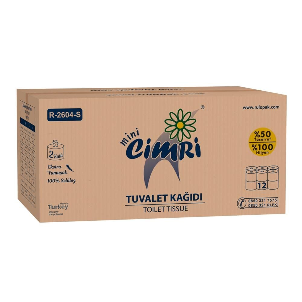 Rulopak Mini Cimri Tuvalet Kağıdı 2 Katlı 5 Kg