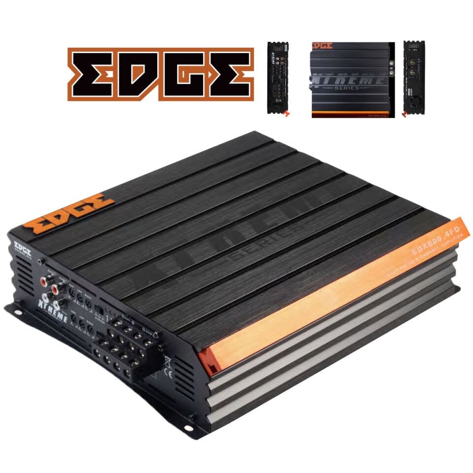 EDGE 6400W AMFİ EDX800.4FD - 4 Kanal | Araç Ses Sistemleri İçin Yüksek Güç Çıkışı
