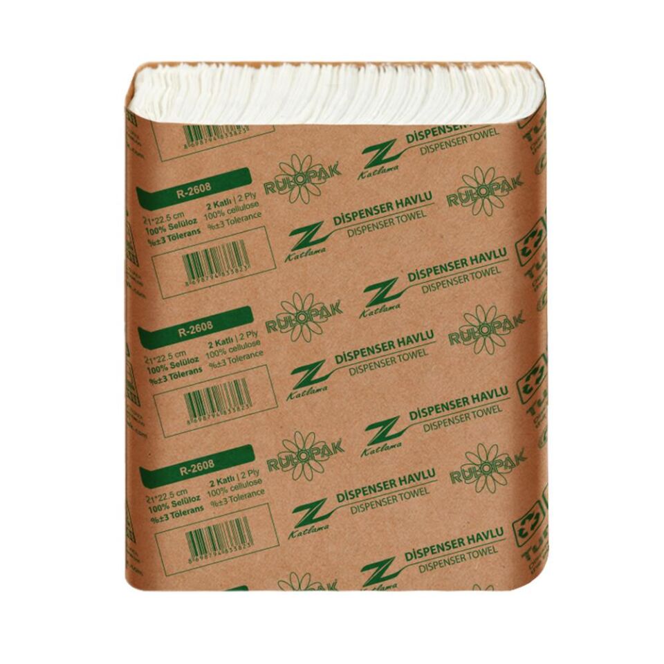 Rulopak By Clean Z Katlama Havlu Kağıt 2 Katlı 150 Yaprak 12'Li Paket