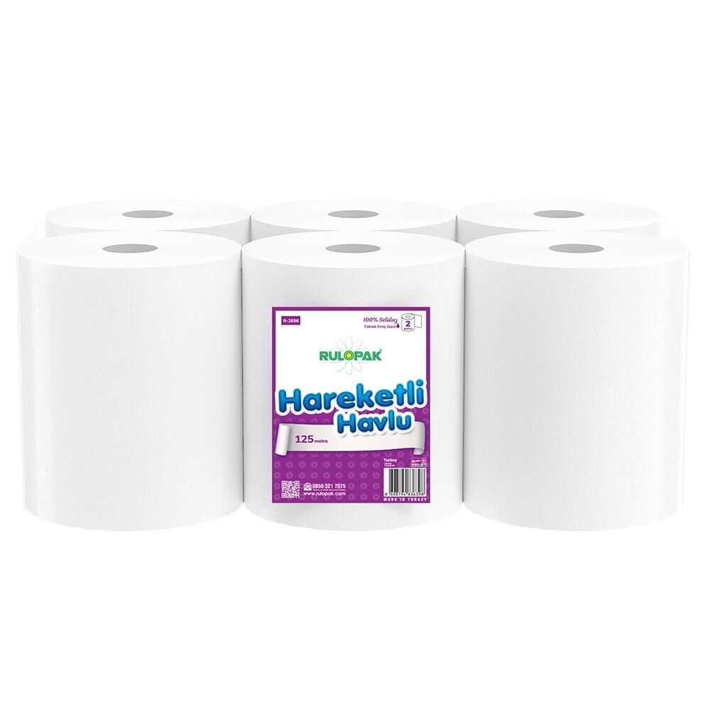 Rulopak Hareketli Havlu 2 Katlı 21 Cm 125 Metre